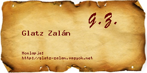 Glatz Zalán névjegykártya