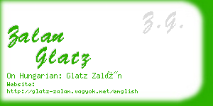 zalan glatz business card